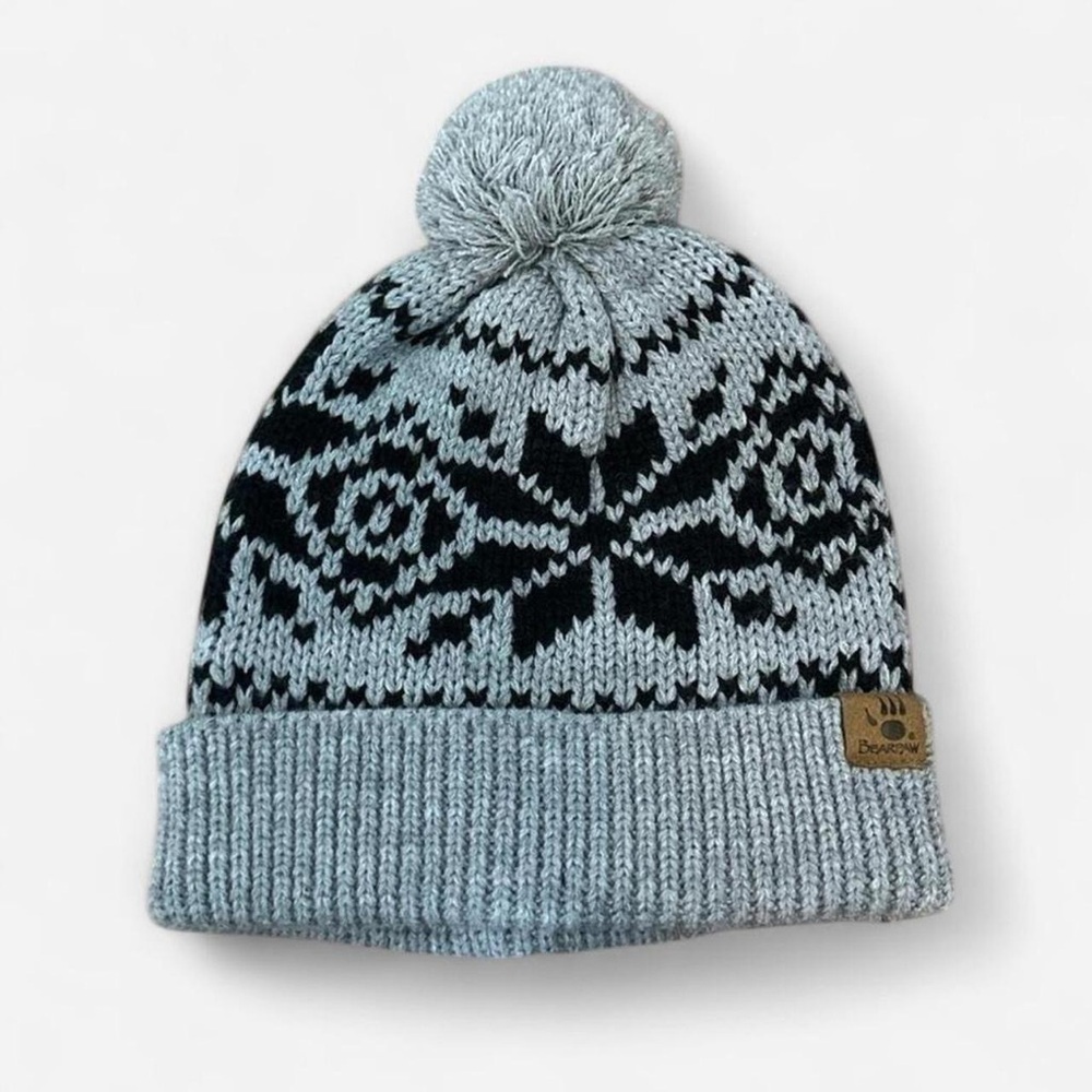 Women’s fall pattern Bearpaw beanie black/ gray color